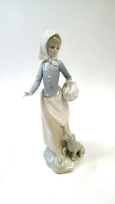 Buy Lladro NAO  The Picnic  Lady With Dog And Basket - Retired - UNBOXED - VGC • 9.99£
