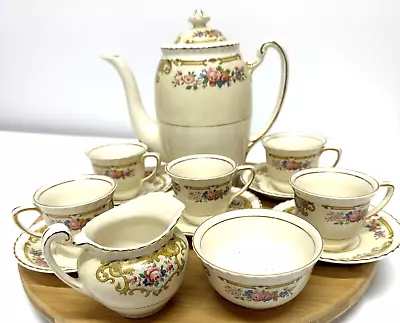 Buy Antique Johnson Brothers Set Coffee Pot Cups Saucers Sugar Bowl Jug • 44.99£