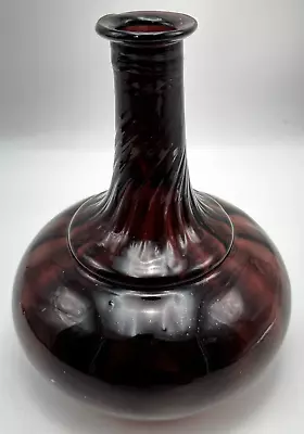 Buy Antique Purple Glass Vase Bottle Plum Amethyst Pre-1920 8.5  Tall X 8  Dia. • 37.06£