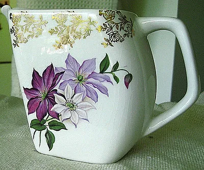 Buy Vintage Lord Nelson 5  Angular Pitcher Gold Gilded Lavender Floral England • 34.92£