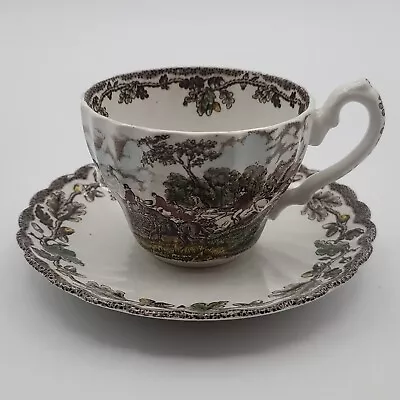 Buy Myotts Transferware  Country Life  Fine Staffordshire Ware Cup And Saucer  • 11.33£