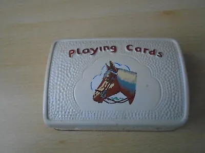 Buy Manor Ware Playing Cards Container With Horse Picture • 1.50£