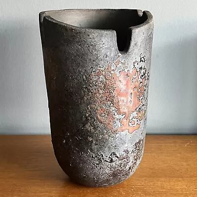 Buy Studio Pottery Abstract Textured Brutalist Vase Vessel • 24£