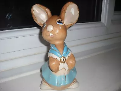 Buy Large PenDelfin  Mother Rabbit  In Blue 7.25  Tall • 13.20£