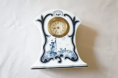Buy Old Dutch Fireplace Clock Delft Ceramic Approx. 17 Cm High • 25.81£