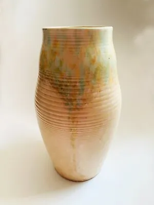 Buy Large Art Deco Ribbed Ceramic Vase Beswick Ware Model 128 • 29.99£