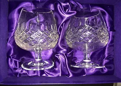 Buy EDINBURGH CRYSTAL INTERNATIONAL 2 Brandy Glasses In Presentation Box • 39.95£