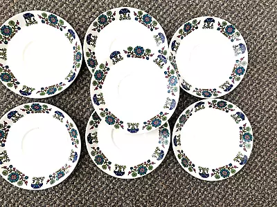 Buy Designed By Jessie Tait, 7 Midwinter 'Country Garden' Retro Saucers • 5£