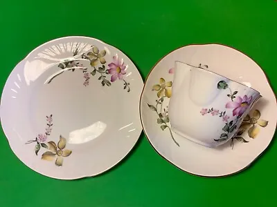 Buy Fine Bone China CROWN Staffordshire England Cup Saucer + Side Plate Pottery • 29.99£