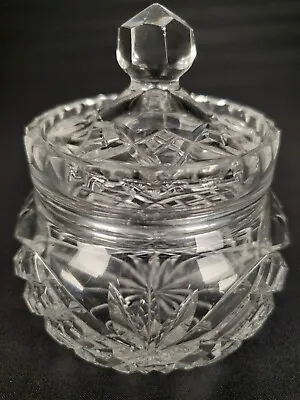 Buy Vintage Cut Glass Lidded Sugar Bowl • 15£