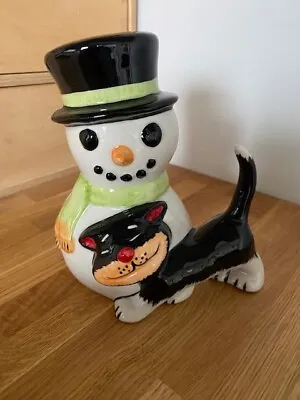 Buy Lorna Bailey Christmas Snowman And Cat.  1 Of 1.  Excellent Condition. • 75£