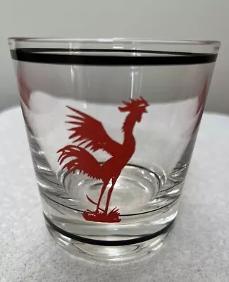 Buy Vintage Federal Low Ball Red Crowing Rooster Glass MCM • 8.60£