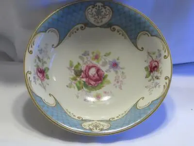 Buy Myott Son And Co Staffordshire Rose Blue Cereal Bowl 6.75 Inch • 28.44£