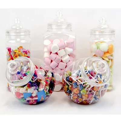 Buy Candy Buffet 5 Jumbo Sized Jar Kit Scoops Tongs Wedding Pick And Mix Sweet Table • 15.74£