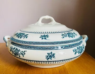 Buy Losol Ware Keeling And Co Pottery Blue And White Serving Bowl With Lid • 14.99£