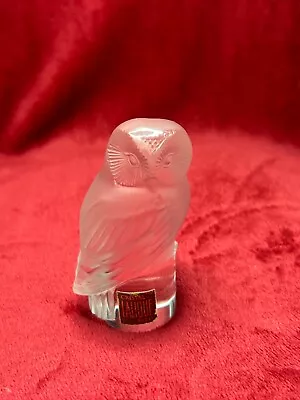 Buy Lalique  Hiboux  Owl Paperweight, With Original Label To Base, Circa 1960 • 175£