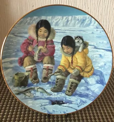 Buy Anna Perenna Art Plate ; Arctic Spring ; Patience Eskimo Children ;  Nori Peter • 5.99£