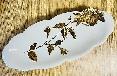 Buy Royal Winton Grimwades Vintage Gold Rose Candy Dish 1930-1948 Luxe Gold • 12.33£