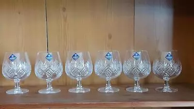 Buy Set Of 6 Edinburgh  Crystal  Cut Glass  Brandy Glasses  12.5 Cm Tall • 38.98£