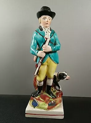 Buy Antique Staffordshire Figurine Pearlware Georgian English Hunter Dog 1810s 19cm • 98£