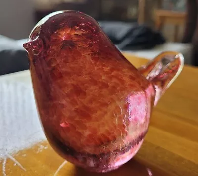Buy Wedgwood Glass Vintage Collectable Red Bird Paperweight • 5£