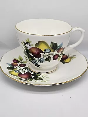 Buy Vintage Duchess Bone China England 384 Teacup And Saucer Fruit Pattern.   • 66.72£