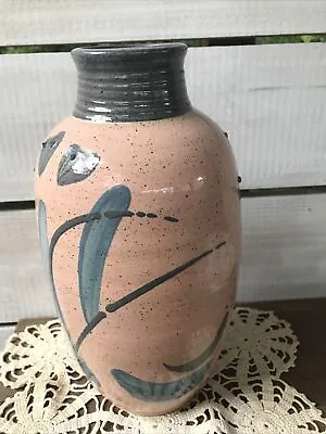Buy Arts And Crafts Art Pottery Vase 11.5  Pink Blue Glaze Signed Seitze Dated 1988 • 73.81£