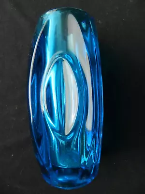 Buy Vintage Czech Bohemian Sklo Union Bullet Glass Vase Rudolf Schrotter Rosice 14cm • 14.99£