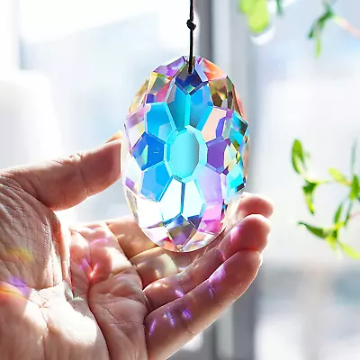 Buy YU FENG AB Coating Hanging Window Crystal Prism Suncatcher Rainbow Maker Glass H • 12.64£