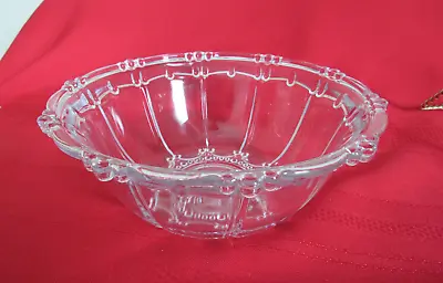 Buy Vintage Clear  Glass Ribbed  Serving Bowl 7 X 2 1/2  • 7.72£