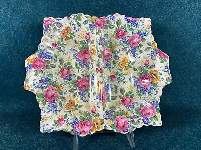 Buy James Kent England Old Rosalynde Floral Chintz Divided 7 1/2  Ruffled Dish • 71.11£