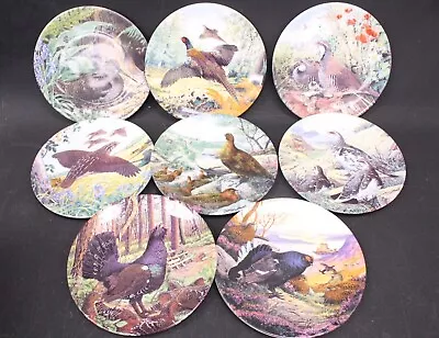 Buy 8x ROYAL GRAFTON BRAITHWAITE GAME BIRDS Bone China Collector Plates BOXED - P33 • 9.99£