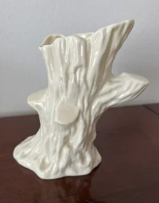 Buy Belleek Ireland Glazed Tree Stump Vase Irish Bone China Pottery Signed 6.5” • 21.72£