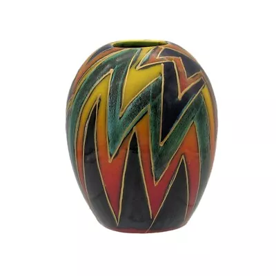 Buy Anita Harris Art Pottery 14cm Vase Brimstone Design • 84.99£