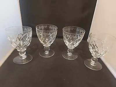 Buy Stuart Crystal ~ Fruiting Vine Wine Glass Water Goblets X 4 ~ 5  Tall - Signed • 49.99£