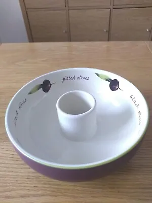 Buy Rayware Fine Quality Stoneware Olive Dish With Central Pip Holder • 7.99£