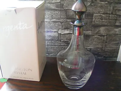 Buy Dartington  Crystal Decanter From Argenta Collection DS584 Silver Plated Stopper • 29.99£