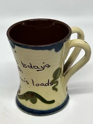 Buy Vintage Aller Vale Torquay Pottery Two Handled Waisted Cup Scandy Tadpoles. • 17.99£