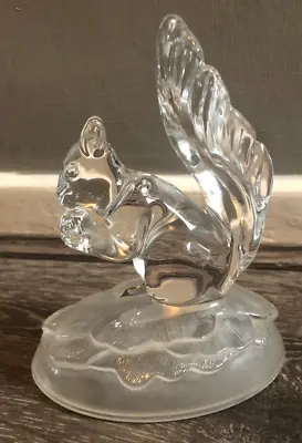 Buy Clear Crystal Glass Squirrel With Nut On Opaque Glass Plinth Figure / Statue • 9.95£