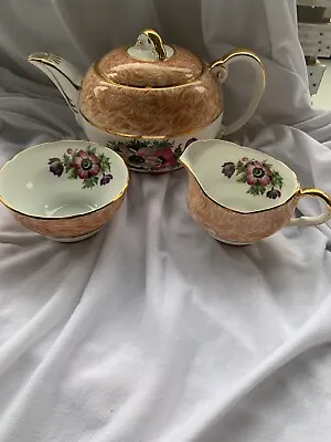 Buy Dakin Floral Bone China English Teapot Set • 20£