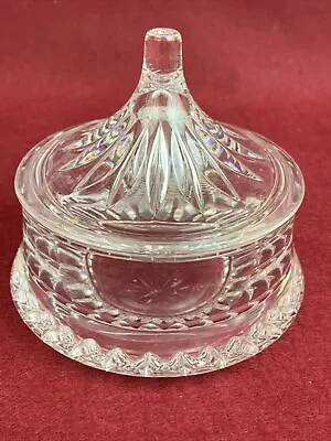 Buy Beautiful Chunky Crystal Cut Glass Lidded Confectionery BonBon Bowl • 10£