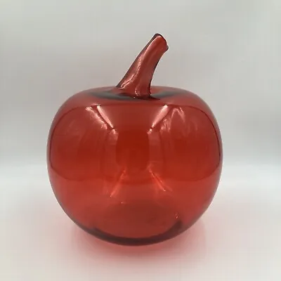 Buy Blown Glass Red Apple Large 34cm Tall Glass Art • 25£