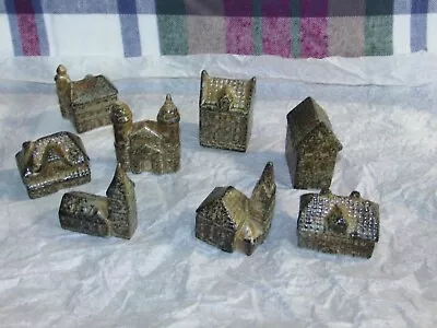 Buy Vintage Boltze Bazar 8 Piece Set Stone Pottery Miniature English Village Houses • 25£