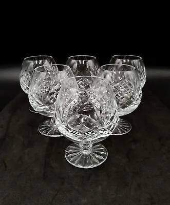 Buy Vintage Cut Glass Brandy Snifters Set Of 6 • 28£