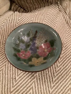 Buy Vintage Chelsea Studio Pottery Dish - Hand Painted Flowers Signed AC • 8£