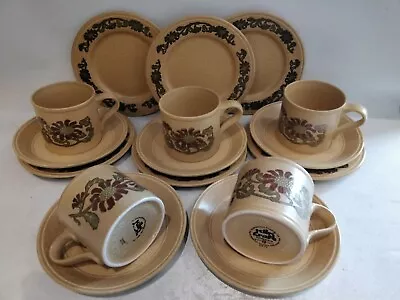 Buy Vintage Kiln Craft Clematis Tea Set 16 Piece Cups & Saucers Plates • 29.95£