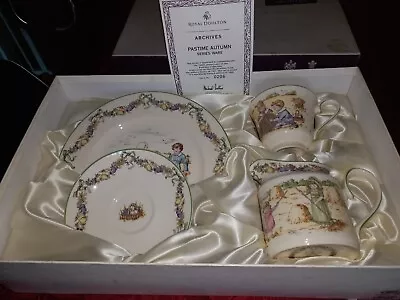 Buy Royal Doulton Archives Pastime Autumn Series Ware Boxed Complete Set. 206/1000 • 44.99£