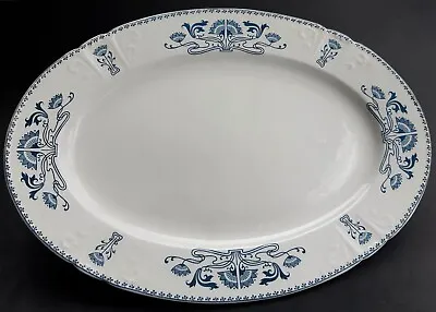 Buy Antique French Porcelain Sarreguemines Nadine U & C Serving Platter Embossed 15  • 43.33£