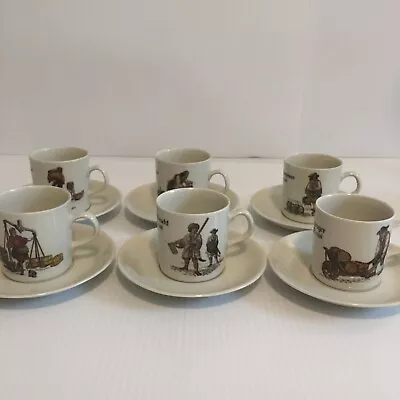 Buy Mitterteich Porzellan Bavarian Old Crafts Workers China Coffee Tea Demitasse 6 • 41.97£