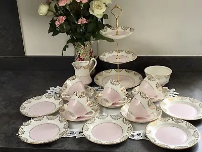Buy Vintage China Tea Set - Baby Pink. • 25£